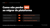 Como não perder SEO ao migrar de plataforma